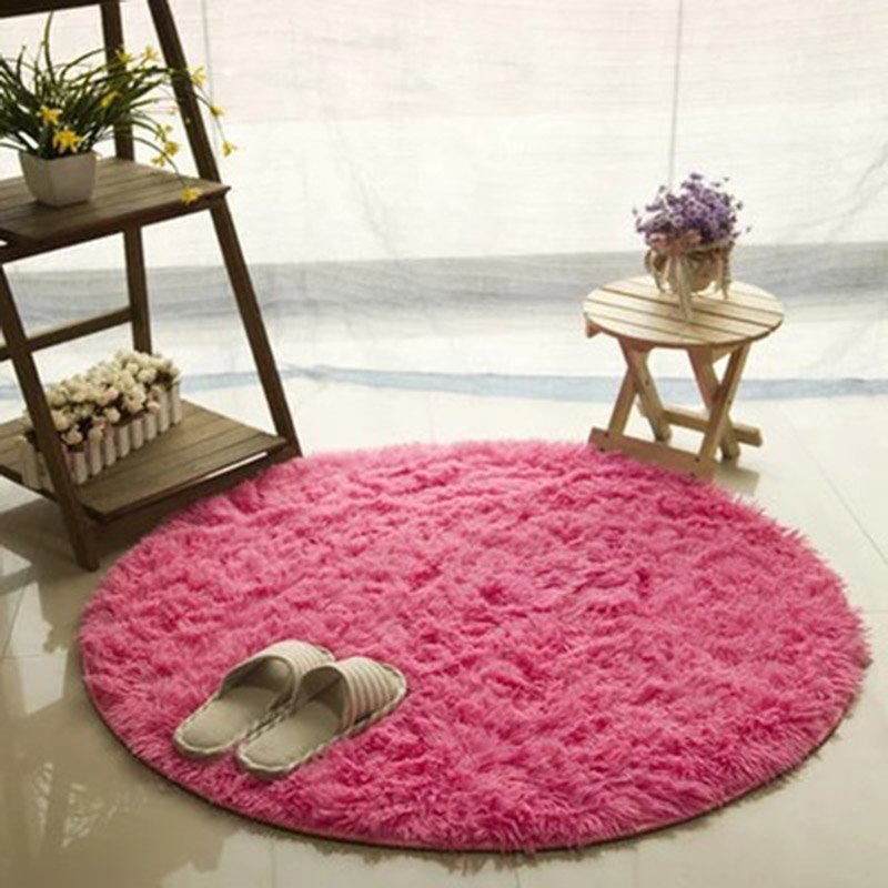 Fluffy Shaggy Large Rugs Anti-Slip Round Soft Carpet Mat Floor Living Room Bedroom Rug - Image 46