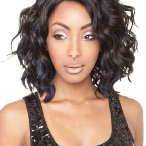 Natural Looking Medium Wavy Hairstyles Women's Synthetic Hair Wigs Rose Capless Wig 16Inch