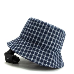Checked Plaid Sun Bucket Hat For Women Men Summer UV Protection Breathable Lightweight Packable Fisherman Hats Travel Beach Sun Hat Outdoor Hiking Visor Caps