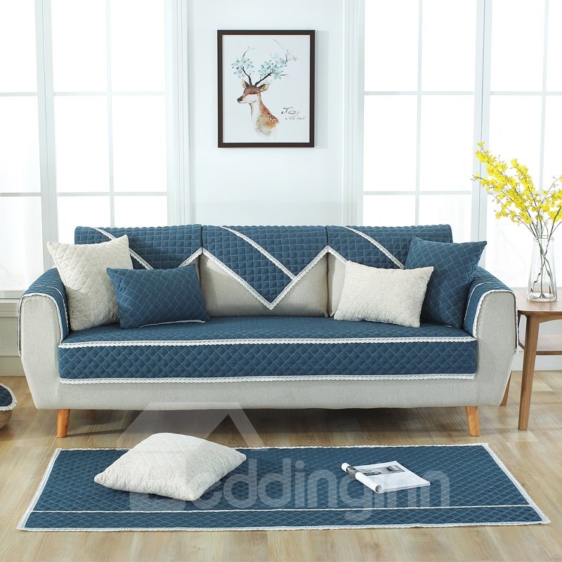 All Seasons Pure Color Simple Style Prevent Stains Sofa Covers