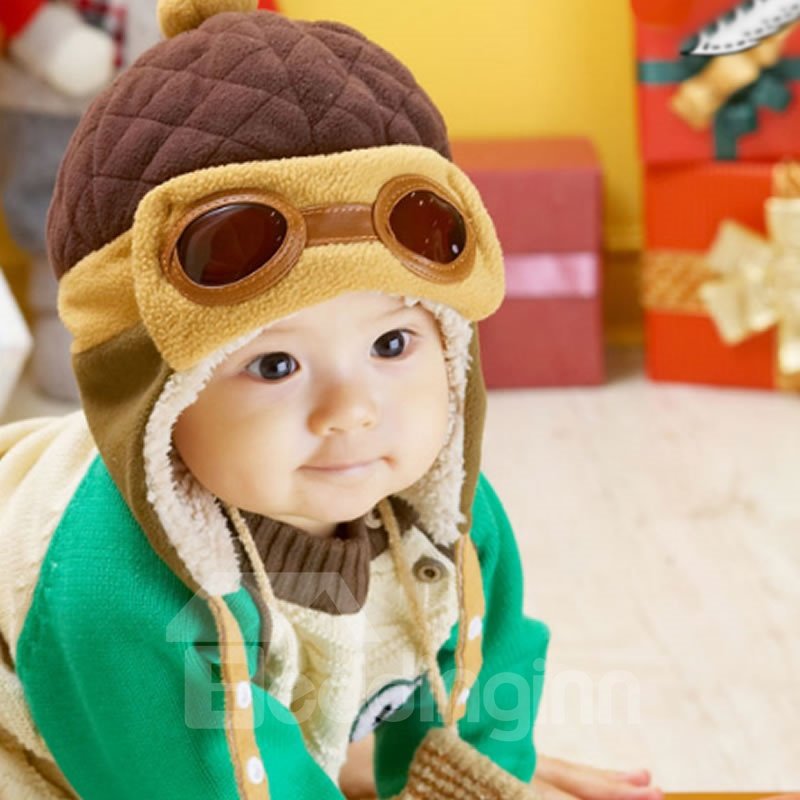Boys Winter Warm Pilot Crochet Earflap Hats - Image 2
