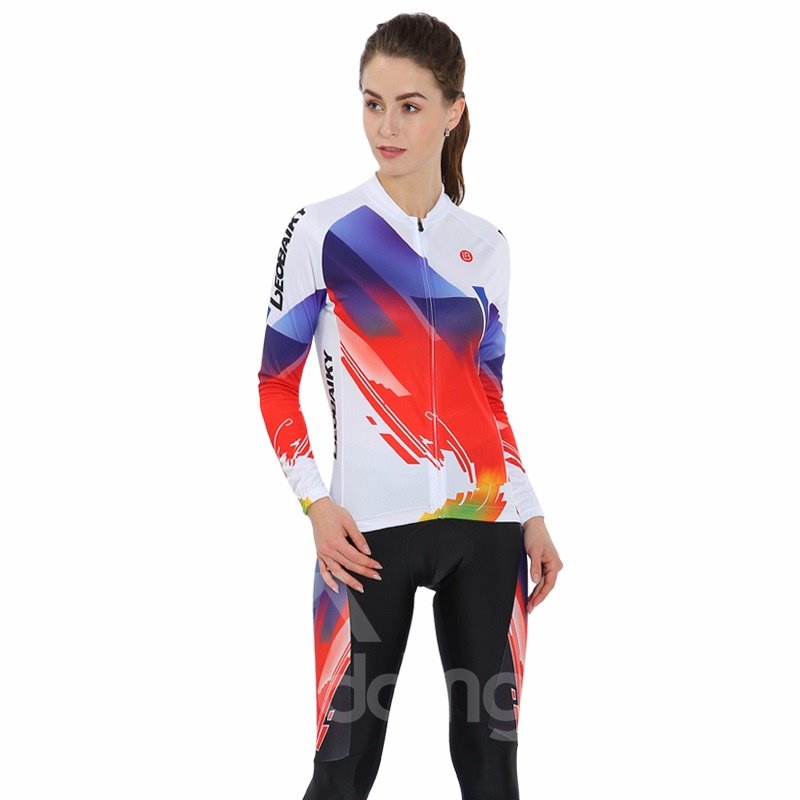 Color Sky 3D Padded Pants Road Bike Comfortable Women's Cycling Jersey - Image 2