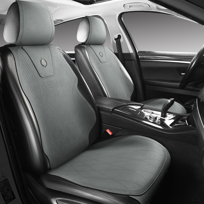 Microfiber Suede Car Seat Cover Full Set for 5-Seater Sedans SUV, Universal Fit, Pad Style - Image 16