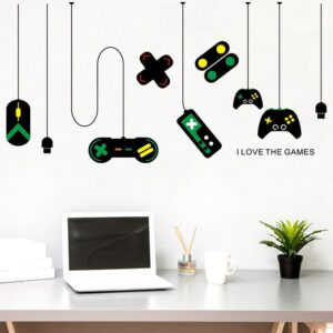 Gamepad Wall Decal Joystick Video Game Wall Sticker Removable Art Design Stickers Separate Controller Wall Decals for Home Playroom Bedroom Kids