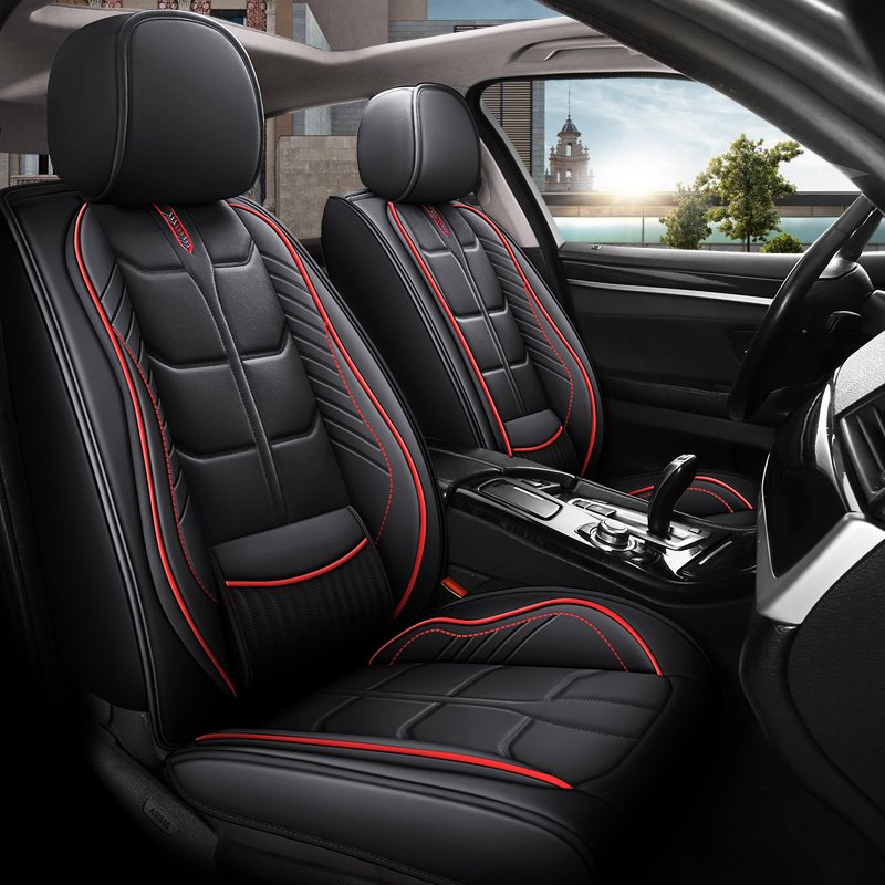 Durable Leather 5 Seats No Odor Wear Resistant Full Coverage Four Seasons Universal Seat Covers Compatible with Airbags - Image 5