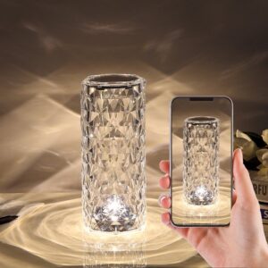 Home Crystal Lamp - 16 Color Changing RGB LED Lights Remote & Touch Control USB Power Table Lamps for Bedroom LivingRoom Decor