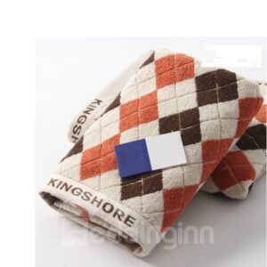 Free Shipping 100% Egyptian Cotton Checked Soft Face & Hand Towel in Promotion