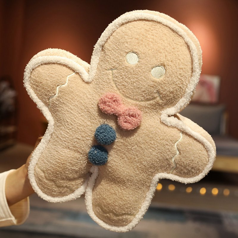 Cartoon Gingerbread Man Plush Toy Pillow Christmas Theme Decoration Kids Gift - Image 2