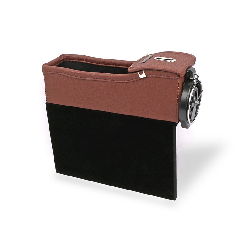 Car Seat Storage Box Gap Storage Box Bag Box Vehicle-Mounted Multi-Functional Leather Water Cup Holder - Image 2