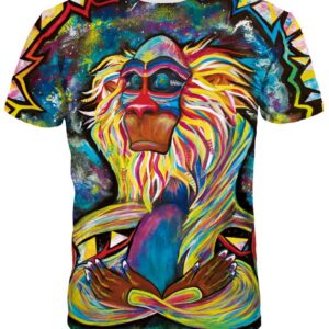 Creative Round Neck Special Orangutan Pattern 3D Painted T-Shirt
