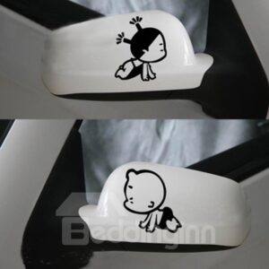 Sweet Couple Back Mirror Decor Car Sticker