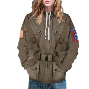 3D Printed Army Green Men's Hoodie Casual Couple Outfit Unisex Pullover Hoodies Fashion Long Sleeve Loose Sweatshirt Sportswear