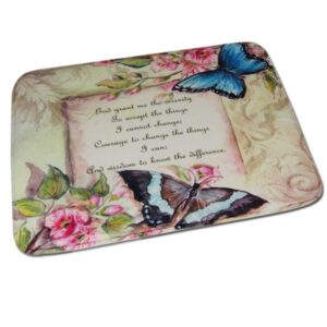 New Arrival Fantastic Butterflies and Letters Print Water Absorption Bath Rug