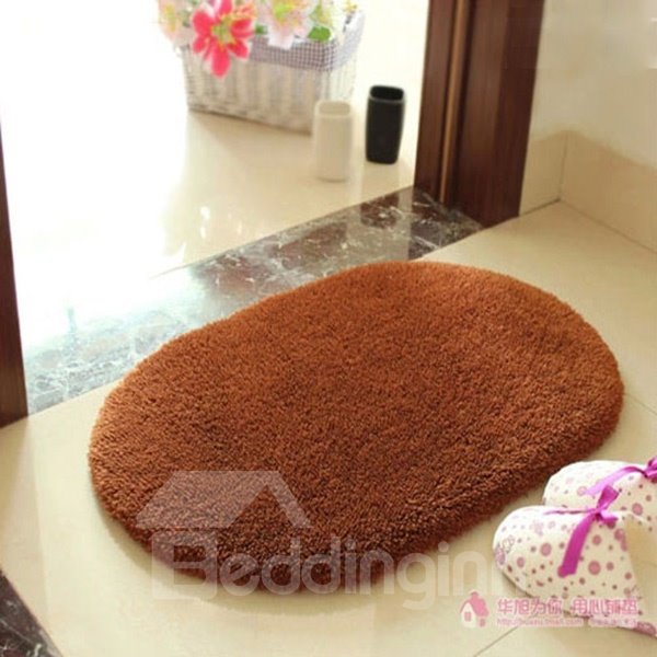 Modern Style Concise Solid Color Ultra-soft Bath Rug - Image 4
