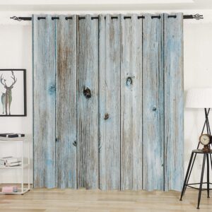 Modern 3D Printed Wood Imitation  Blackout Curtains Custom 2 Panels Drapes for Living Room Bedroom No Pilling No Fading No off-lining Polyester