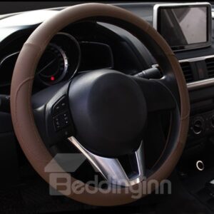 Durable And Solid Texture Leather Material Car Steering Wheel Cover Suitable for Most Round Steering Wheels