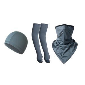 3Pcs/Set Cooling Earloops Bandana & Arm Sleeve & Helmet Liner Cap For Men Women Motorcycle Cycling Outdoors Sports