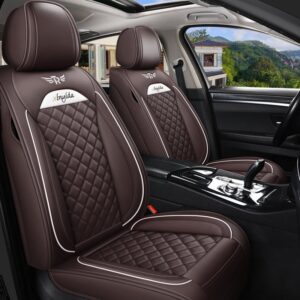 Wear-resistant Leather Universal Fit Seat Covers Suitable for Most 5 Seats Cars and Pickup Trucks