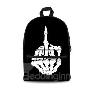 FXXK Figer Show Personality Style 3D Pattern School for Man&Woman Backpack