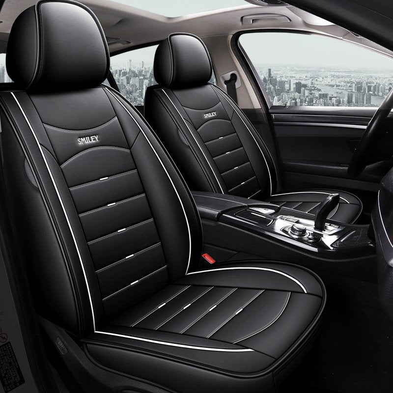 Only One Left Plaid Pu Simple Cotton Seat Cover Wear-Resistant Leather Material 5 Seats Full Coverage The Rear Seat Cover Can Be Adjusted According To The Model If You Can¡¯t Find Your Own Car Model Please Note Your Car Model When Placing An Order