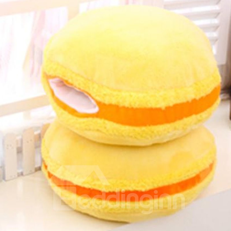 Sweet French Macaroon Design Plush Round Throw Pillow - Image 3