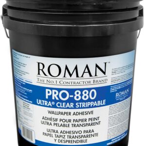 ROMAN Ultra® Clear Strippable Wallpaper Adhesive, PRO-880 (5 Gallon, 1650 sq. ft.)