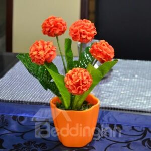 Beautiful Hydrangea in Flower Design Pot Artificial Flower Set