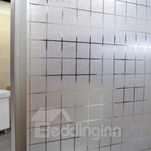 Plaid Static Decorative Privacy No Glue Window Film