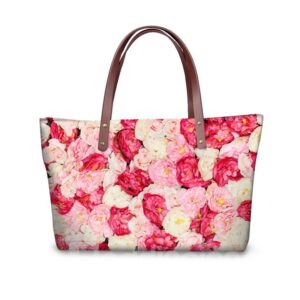 Warmth Floral Carnations Waterproof Sturdy 3D Printed for Women Girls Shoulder HandBags