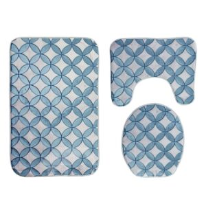 Repeated Symmetrical Pattern 3-Piece Toilet Seat Cover