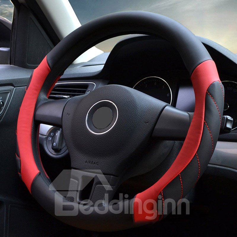 Sports Style Cool Colors PVC Leather Steering Wheel Cover - Image 4