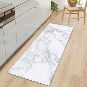 Marbling Kitchen Door Mat Non-Slip Gallery Hallway Pedestal Rug Home Bathroom Decor