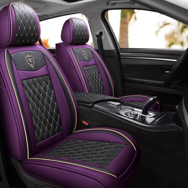Sport Car Seat Cover Full Coverage Soft Wear-Resistant Durable Skin-Friendly Man-Made PU Leather Material Airbag Compatible 5-Seater Universal Fit Accessories for Auto Truck Van SUV - Image 6