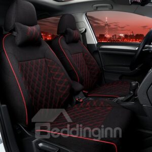 Simplistic Design With Classic Plaid Diamond Patterns Custom Car Seat Covers