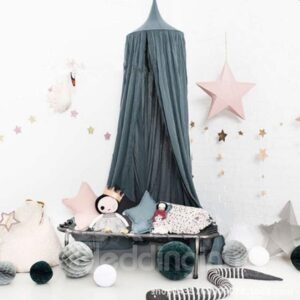 Stylish Signature Cotton Fabric Dark Green Kids Canopy