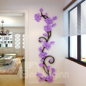 3 Color Creative Vine Pattern Acrylic Material Living Room 3D Wall Sticker