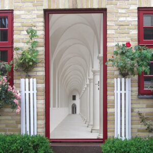 White Space Third Dimension Creative door Stickers  Wall Decorations