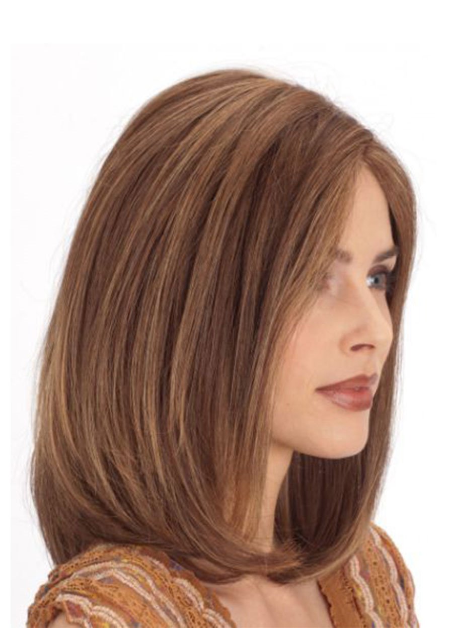 Short Bob Hairstyles Middle Part Women's Straight Synthetic Hair Wigs Breathable Elastic Capless Wigs 14Inch - Image 36