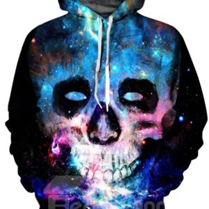 Unique Long Sleeve Colorful Skull Face Pattern 3D Painted Hoodie