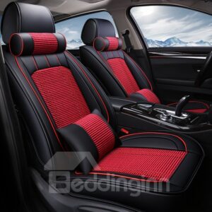 Simple Style Color Block Ice Silk Universal Car Seat Cover
