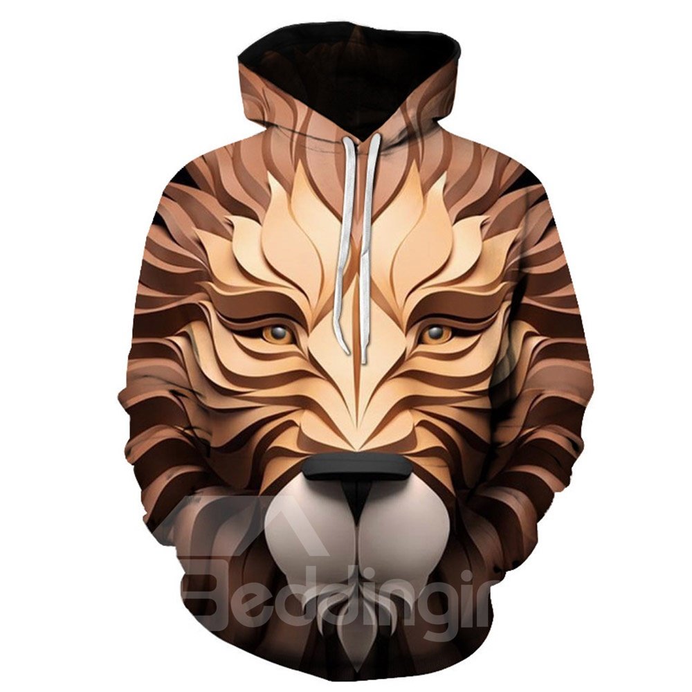 Beddinginn Animal Thick Print Pullover Fall Men's Hoodies - Image 3