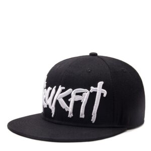 Unisex Embroidered Baseball Caps Punk Rock Hip Hop Flat Bill Hats Adjustable Breathable Snapback Headwear Outdoor Trucker Hats