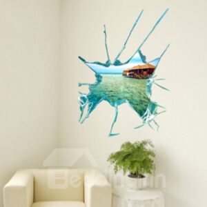 Amazing Creative 3D Pretty Seascape Wall Sticker