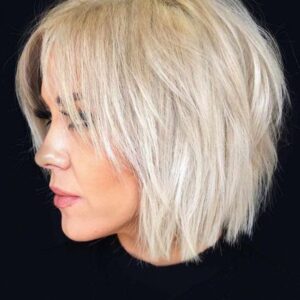 Short Choppy Pixie Cut Hairstyles Women's Blonde Color Straight Human Hair Lace Front Cap Wigs 10Inch