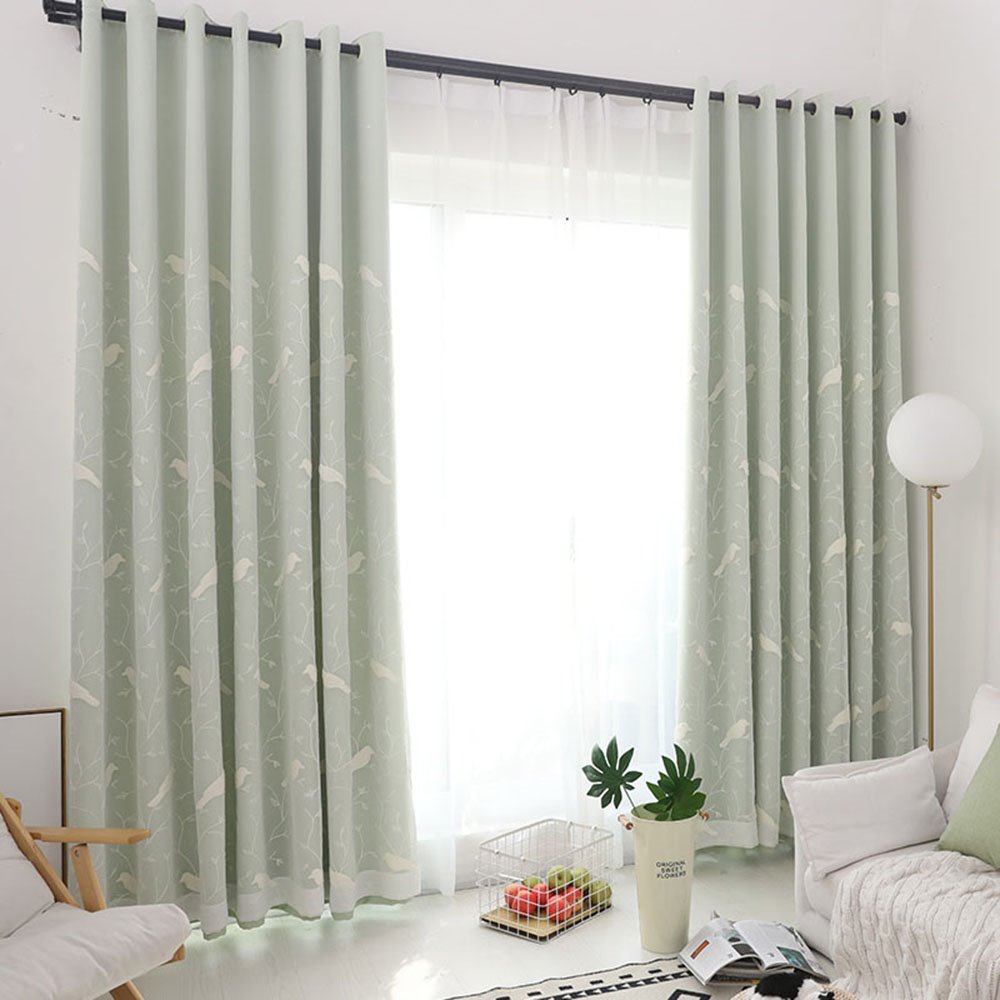 Modern Birds Embroidery Curtain Sets Sheer and Lining Blackout Curtain for Living Room Bedroom Decoration No Pilling No Fading No off-lining - Image 49