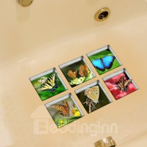 Beautiful Butterfly 3D Bathtub Stickers