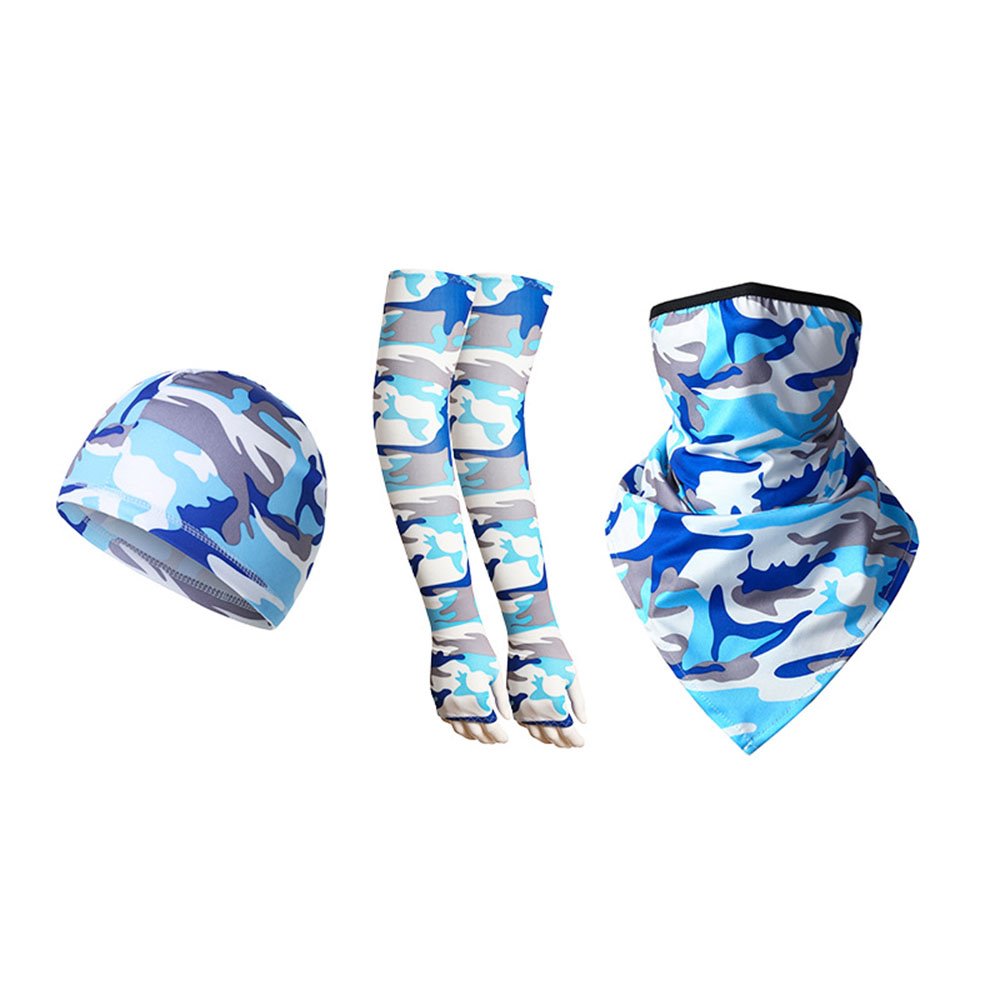 3Pcs/Set Cooling Earloops Bandana & Arm Sleeve & Helmet Liner Cap For Men Women Motorcycle Cycling Outdoors Sports - Image 6