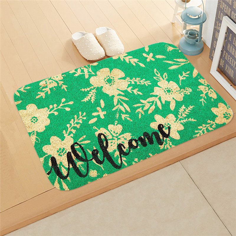 Welcome Door Mat Outdoor Indoor with Non Slip Rubber Backing Home Sweet Home Absorb Mud Easy Clean Front Entrance Doormat