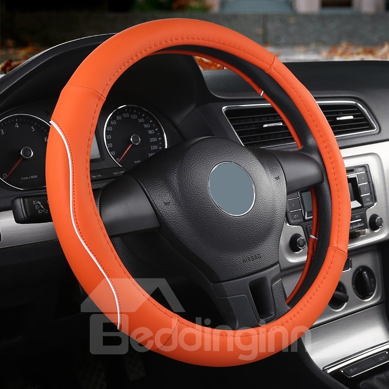 Simple Style PVC Color Block Pattern Steering Wheel Cover