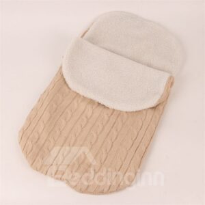 Simple Style Pure Color Acrylic Fibers Winter Baby Sleeping Bag